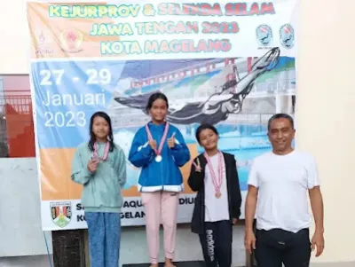 Peselam Jepara Raih 10 Emas, Daftar Atlet Peraih Medali Kejurprov Selam 2023