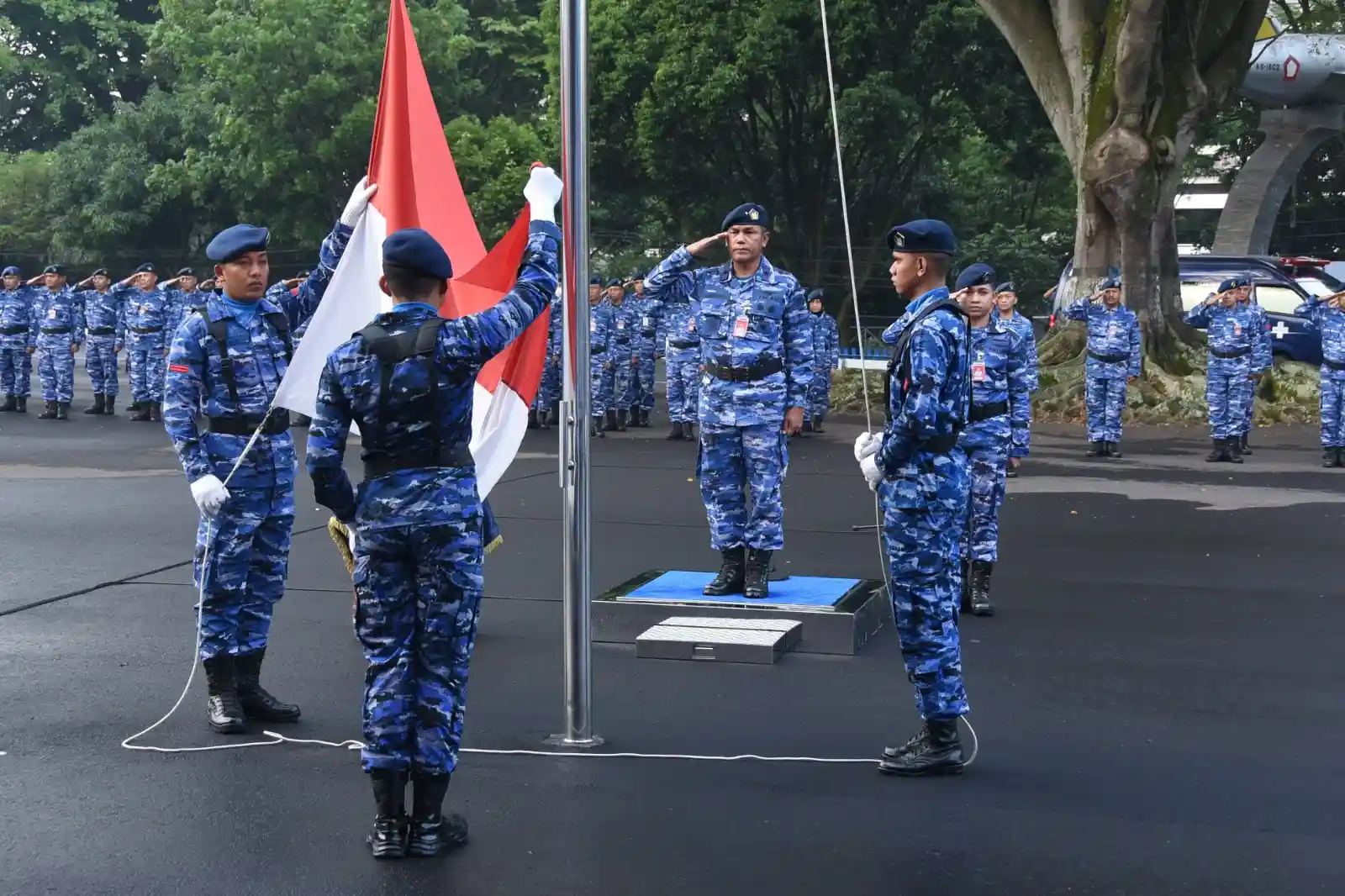 Pimpin Upacara 17-an, Wadan Sampaikan Amanat Komandan Koharmatau