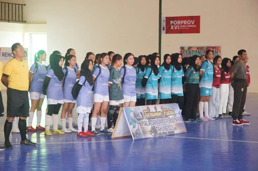 Kodim Jepara Gelar Pertandingan Futsal HUT Ke-78 TNI Tingkat SMA Sederajat