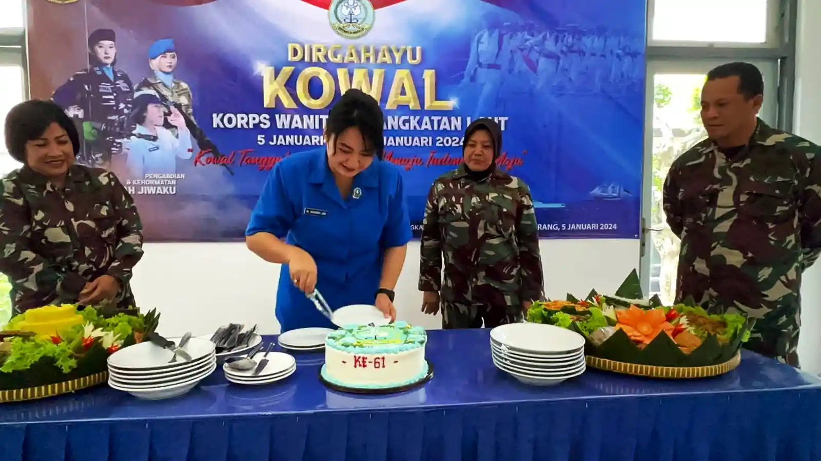 Lanal Semarang Peringati HUT Kowal Ke-61 TNI AL Wanita Tangguh dan Hebat